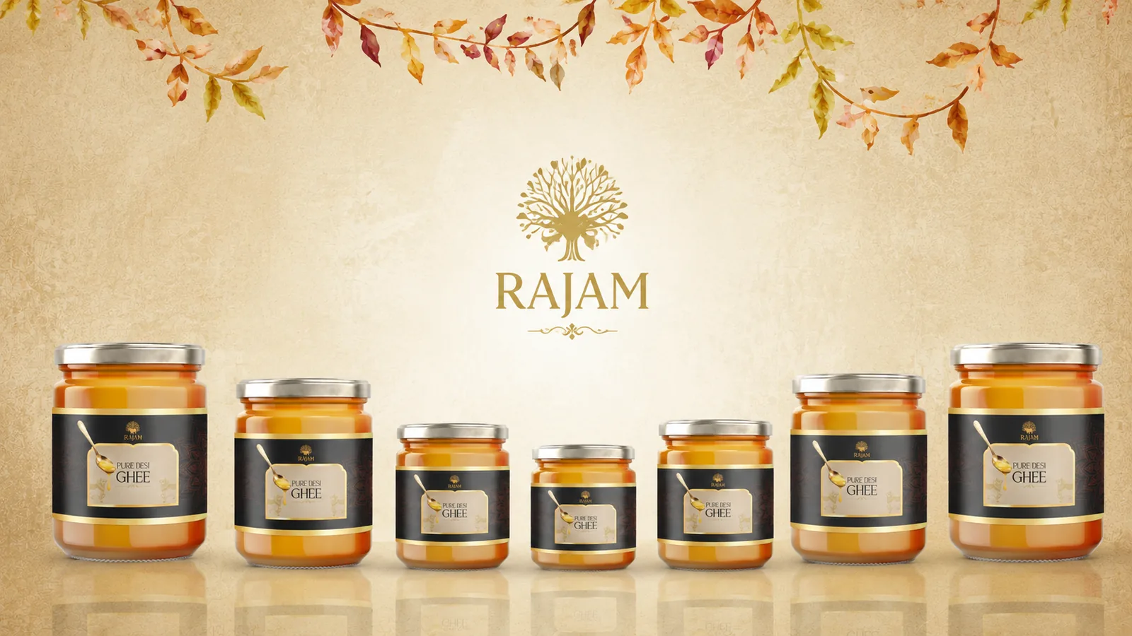 Rajam ghee jars range